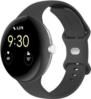 Imoshion Siliconen⁺ bandje voor de Google Pixel Watch 3 / 4 (45 mm) - Maat L - Zwart - 45 mm