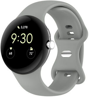 Imoshion Siliconen⁺ bandje voor de Google Pixel Watch / Watch 2 / Watch 3 / Watch 4 (41 mm) - Maat L - Grijs - 41 mm