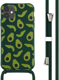 Imoshion Siliconen design hoesje met koord voor de Apple iPhone 11 - Avocado Green Groen