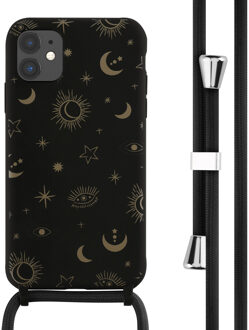 Imoshion Siliconen design hoesje met koord voor de Apple iPhone 11 - Sky Black Zwart