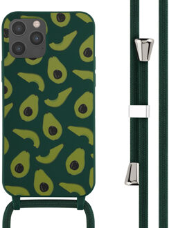 Imoshion Siliconen design hoesje met koord voor de Apple iPhone 12 (Pro) - Avocado Green Groen