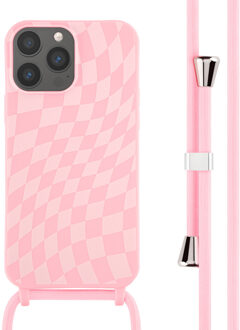 Imoshion Siliconen design hoesje met koord voor de Apple iPhone 13 Pro Max - Retro Pink Roze