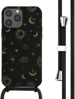 Imoshion Siliconen design hoesje met koord voor de Apple iPhone 13 Pro Max - Sky Black Zwart