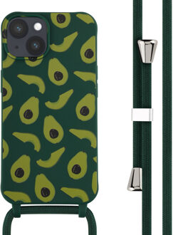 Imoshion Siliconen design hoesje met koord voor de Apple iPhone 14 - Avocado Green Groen