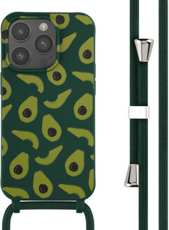 Imoshion Siliconen design hoesje met koord voor de Apple iPhone 14 Pro - Avocado Green Groen