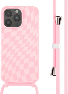 Imoshion Siliconen design hoesje met koord voor de Apple iPhone 14 Pro Max - Retro Pink Roze