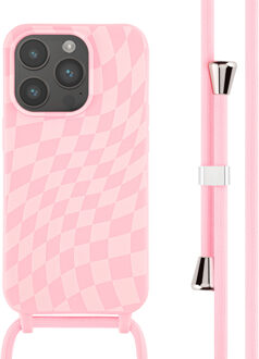 Imoshion Siliconen design hoesje met koord voor de Apple iPhone 14 Pro - Retro Pink Roze