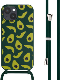 Imoshion Siliconen design hoesje met koord voor de Apple iPhone 15 - Avocado Green Groen