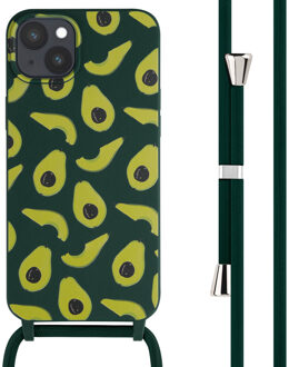 Imoshion Siliconen design hoesje met koord voor de Apple iPhone 15 Plus - Avocado Green Groen