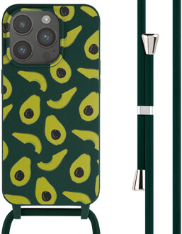 Imoshion Siliconen design hoesje met koord voor de Apple iPhone 15 Pro - Avocado Green Groen