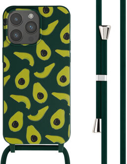 Imoshion Siliconen design hoesje met koord voor de Apple iPhone 15 Pro Max - Avocado Green Groen