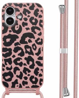 Imoshion Siliconen design hoesje met koord voor de Apple iPhone 17 - Animal Pink Meerkleurig
