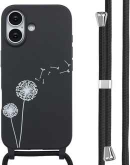 Imoshion Siliconen design hoesje met koord voor de Apple iPhone 17 - Dandelion Black Meerkleurig