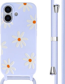 Imoshion Siliconen design hoesje met koord voor de Apple iPhone 17 - Lila Flower Distance Meerkleurig