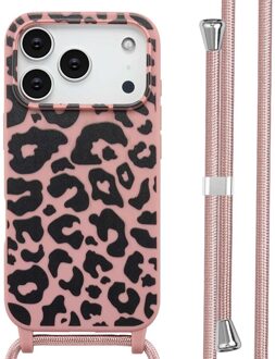 Imoshion Siliconen design hoesje met koord voor de Apple iPhone 17 Pro - Animal Pink Meerkleurig