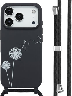 Imoshion Siliconen design hoesje met koord voor de Apple iPhone 17 Pro - Dandelion Black Meerkleurig