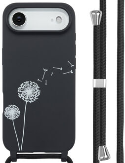 Imoshion Siliconen design hoesje met koord voor de Apple iPhone Air - Dandelion Black Meerkleurig