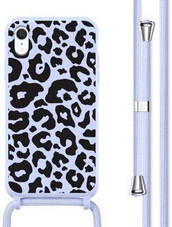 Imoshion Siliconen design hoesje met koord voor de Apple iPhone Xr - Animal Lila Meerkleurig