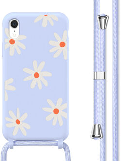Imoshion Siliconen design hoesje met koord voor de Apple iPhone Xr - Lila Flower Distance Meerkleurig