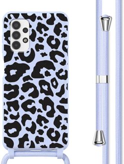 Imoshion Siliconen design hoesje met koord voor de Samsung Galaxy A13 (4G) - Animal Lila Meerkleurig