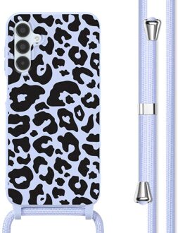 Imoshion Siliconen design hoesje met koord voor de Samsung Galaxy A15 (5G/4G) - Animal Lila Meerkleurig