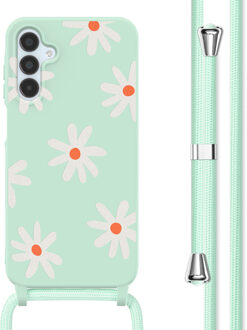 Imoshion Siliconen design hoesje met koord voor de Samsung Galaxy A15 (5G/4G) - Green Flower Distance Meerkleurig