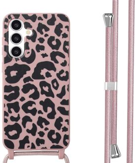 Imoshion Siliconen design hoesje met koord voor de Samsung Galaxy A16 - Animal Lila Meerkleurig