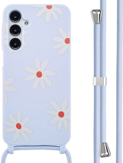 Imoshion Siliconen design hoesje met koord voor de Samsung Galaxy A16 - Lila Flower Distance Meerkleurig