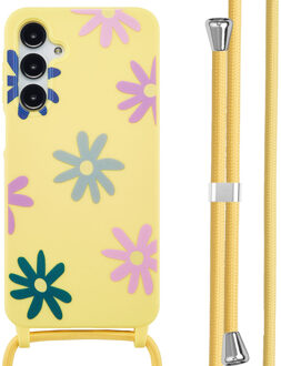 Imoshion Siliconen design hoesje met koord voor de Samsung Galaxy A16 - Yellow Flower Distance Meerkleurig