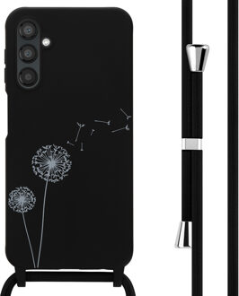Imoshion Siliconen design hoesje met koord voor de Samsung Galaxy A25 (5G) - Dandelion Black Zwart