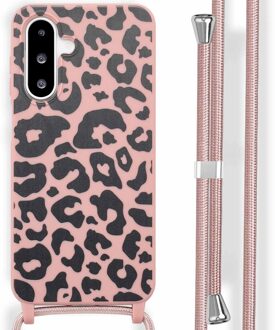 Imoshion Siliconen design hoesje met koord voor de Samsung Galaxy A26 - Animal Pink Meerkleurig