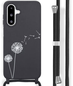 Imoshion Siliconen design hoesje met koord voor de Samsung Galaxy A26 - Dandelion Black Meerkleurig