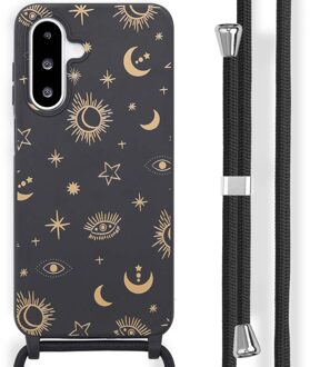 Imoshion Siliconen design hoesje met koord voor de Samsung Galaxy A26 - Sky Black Meerkleurig