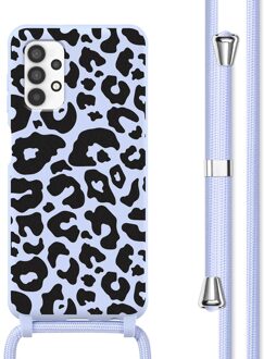 Imoshion Siliconen design hoesje met koord voor de Samsung Galaxy A32 (4G) - Animal Lila Meerkleurig
