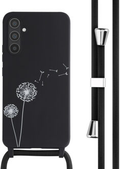 Imoshion Siliconen design hoesje met koord voor de Samsung Galaxy A34 (5G) - Dandelion Black Zwart