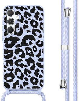 Imoshion Siliconen design hoesje met koord voor de Samsung Galaxy A35 - Animal Lila Meerkleurig