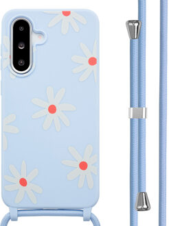 Imoshion Siliconen design hoesje met koord voor de Samsung Galaxy A36 / A56 - Lila Flower Distance Meerkleurig
