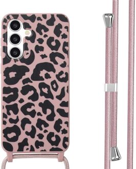 Imoshion Siliconen design hoesje met koord voor de Samsung Galaxy A36 - Animal Pink Meerkleurig