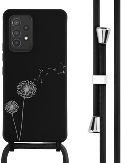 Imoshion Siliconen design hoesje met koord voor de Samsung Galaxy A53 - Dandelion Black Zwart
