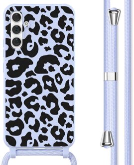 Imoshion Siliconen design hoesje met koord voor de Samsung Galaxy A54 (5G) - Animal Lila Meerkleurig