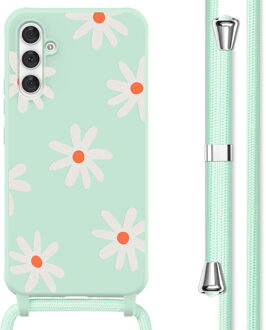 Imoshion Siliconen design hoesje met koord voor de Samsung Galaxy A54 (5G) - Green Flower Distance Meerkleurig