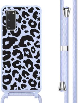 Imoshion Siliconen design hoesje met koord voor de Samsung Galaxy S20 - Animal Lila Meerkleurig