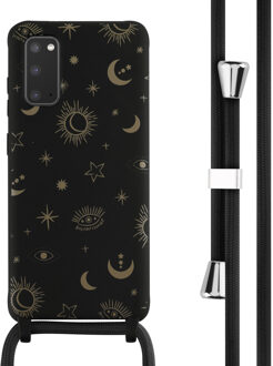 Imoshion Siliconen design hoesje met koord voor de Samsung Galaxy S20 - Sky Black Zwart