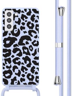 Imoshion Siliconen design hoesje met koord voor de Samsung Galaxy S21 - Animal Lila Meerkleurig