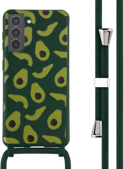Imoshion Siliconen design hoesje met koord voor de Samsung Galaxy S21 - Avocado Green Groen