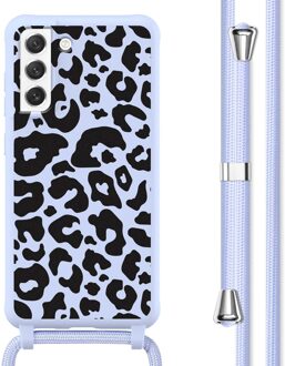 Imoshion Siliconen design hoesje met koord voor de Samsung Galaxy S21 FE - Animal Lila Meerkleurig