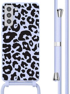 Imoshion Siliconen design hoesje met koord voor de Samsung Galaxy S21 Plus - Animal Lila Meerkleurig