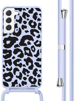 Imoshion Siliconen design hoesje met koord voor de Samsung Galaxy S22 Plus - Animal Lila Meerkleurig