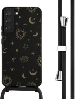 Imoshion Siliconen design hoesje met koord voor de Samsung Galaxy S22 Plus - Sky Black Zwart