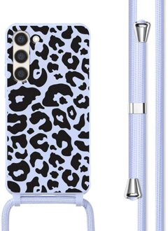 Imoshion Siliconen design hoesje met koord voor de Samsung Galaxy S23 - Animal Lila Meerkleurig